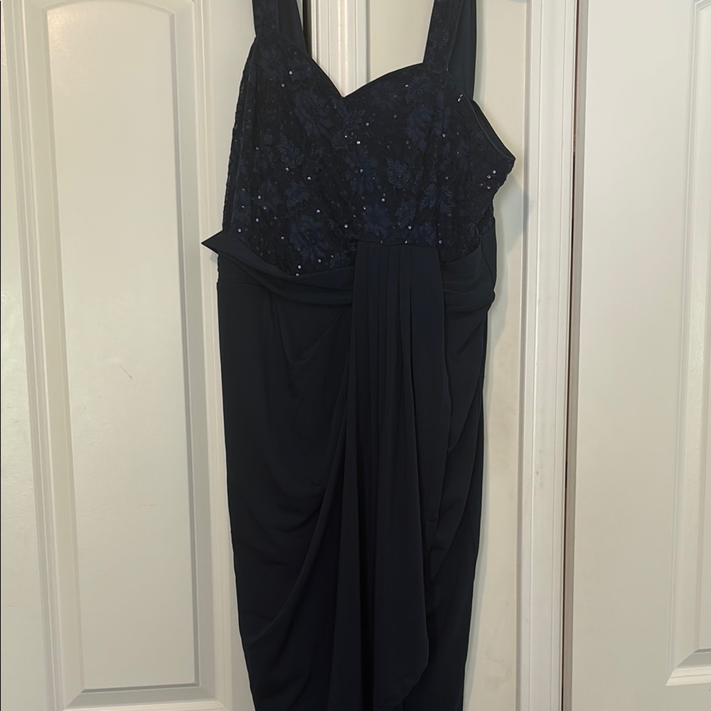 Grace Karin Blue Sweetheart Spaghetti Strap Gown